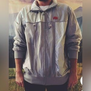 Nike Air Max 97 Metallic Silver Windbreaker Hooded Jacket Rare Y2K